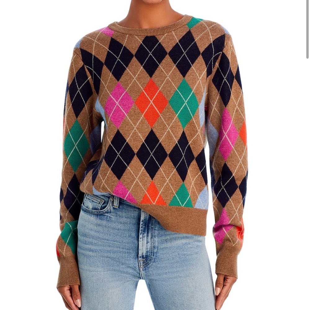 Kule The Heidi Argyle Sweater NWT MED